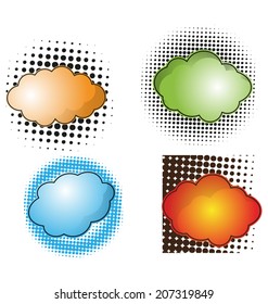 vector illustration of speech bubble set