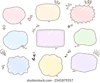 Ilustração vetorial de um quadro em estilo de bolha de fala