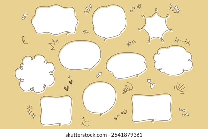 Ilustración vectorial de un marco de estilo de burbuja de discurso