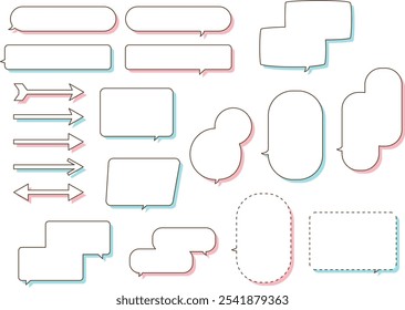 Ilustração vetorial de um quadro em estilo de bolha de fala