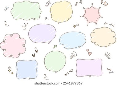 Vector illustration of a speech bubble style frame