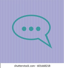 Vector illustration of  Speech bubble symbol icon in Blue
