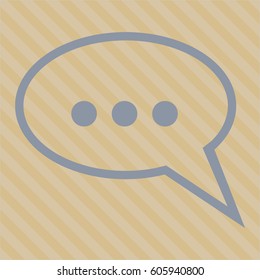 Vector Illustration of Speech bubble symbol in grey color
