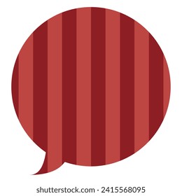 Vector illustration of Speech bubbles 1 [striped pattern (red)]