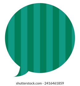 Vector illustration of Speech bubbles 1 [striped pattern (green)]