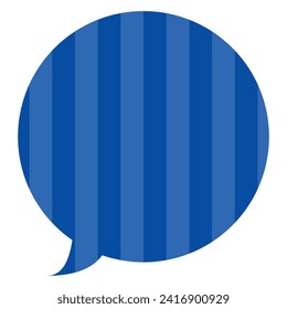 Vector illustration of Speech bubbles 1 [striped pattern (blue)]