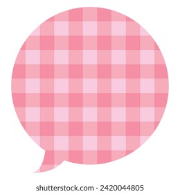 Vector illustration of Speech bubbles 1 [checkered pattern (pink)]