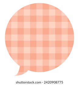 Vector illustration of Speech bubbles 1 [checkered pattern (orange)]