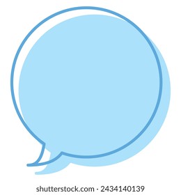 Vector illustration of Speech bubbles 1 [line and fill  (blue)]