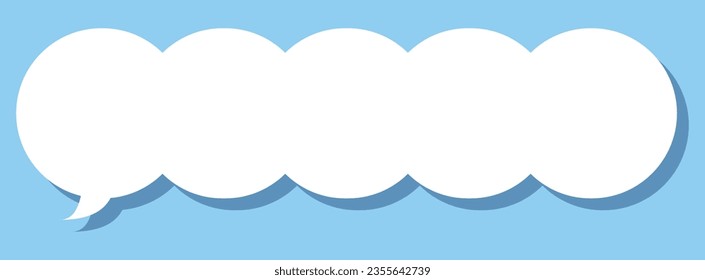 Vektorgrafik von Sprachblasen 10 [weißes Silhouette und Schatten]