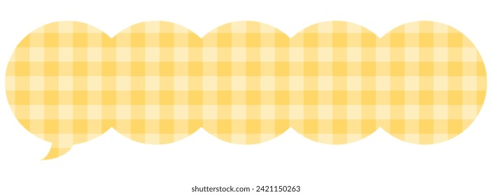 Vector illustration of Speech bubbles 10 [checkered pattern (yellow)]