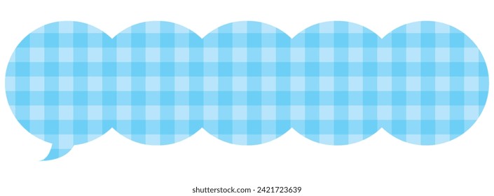 Vector illustration of Speech bubbles 10 [checkered pattern (light blue)]