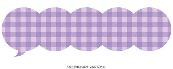 Vector illustration of Speech bubbles 10 [checkered pattern (purple)]