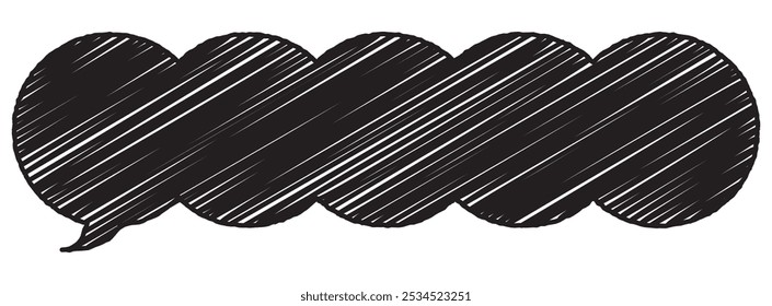 Vector illustration of Speech bubbles 10 [scribble]