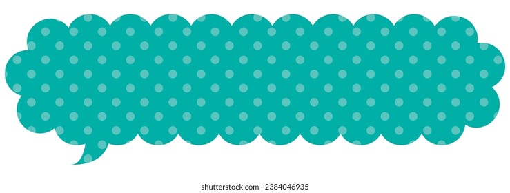 Vector illustration of Speech bubbles 11 [dot pattern (green)]