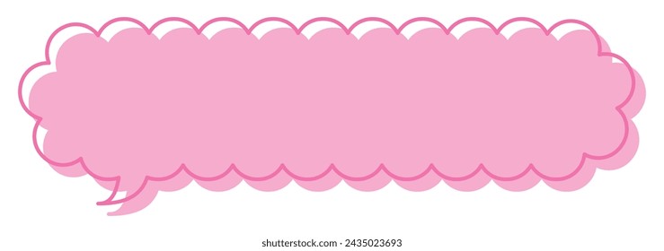Vector illustration of Speech bubbles 11 [line and fill (pink)]