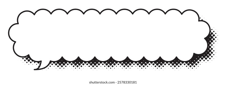 Vector illustration of Speech bubbles 11 [halftone shadow]