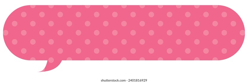 Vector illustration of Speech bubbles 12 [dot pattern (pink)]