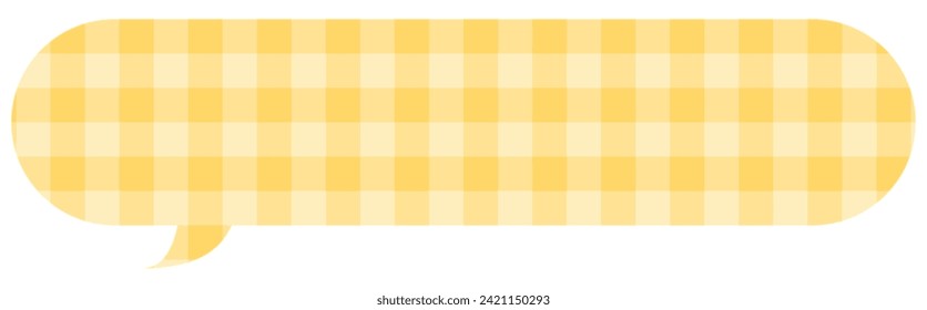 Vector illustration of Speech bubbles 12 [checkered pattern (yellow)]