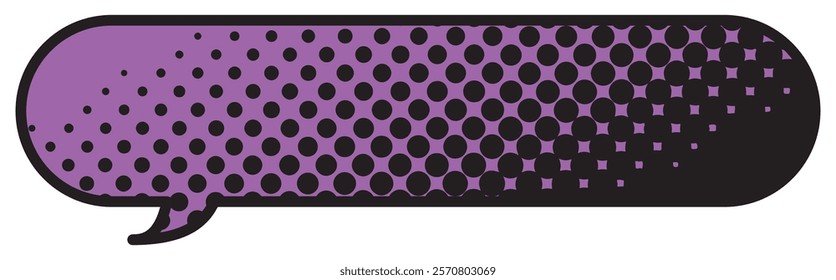 Vector illustration of Speech bubbles 12 [black halftone (purple)]