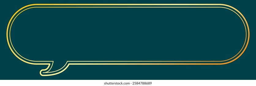 Vector illustration of Speech bubbles 12 [double line (gold)]
