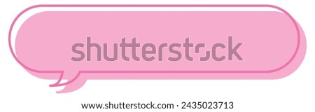 Vector illustration of Speech bubbles 12 [line and fill (pink)]