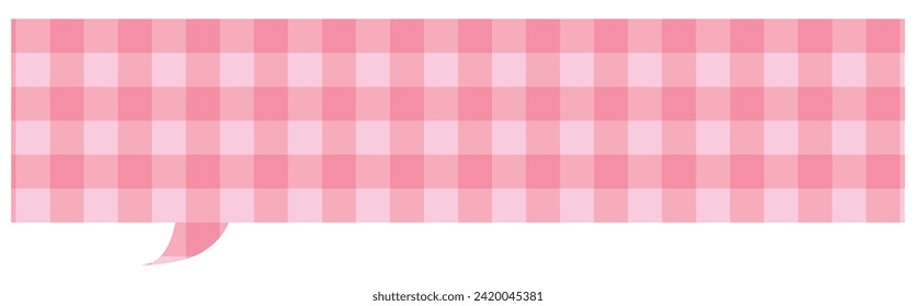 Vector illustration of Speech bubbles 13 [checkered pattern (pink)]
