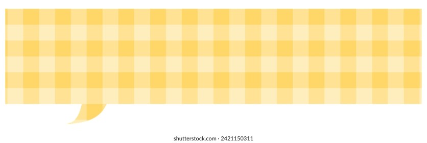 Ilustración vectorial de las burbujas de voz 13 [patrón a cuadros (amarillo)]