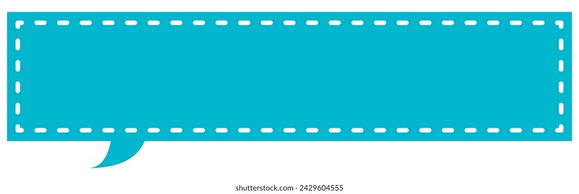 Vector illustration of Speech bubbles 13 [dashed line and blue  silhouette]