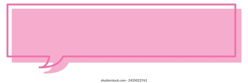 Vector illustration of Speech bubbles 13 [line and fill (pink)]