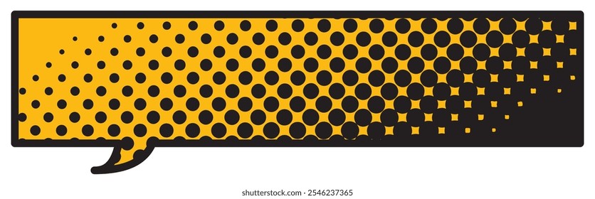 Ilustração vetorial das bolhas de fala 13 [meio-tom preto (amarelo)]