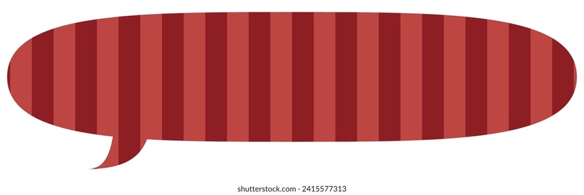 Vector illustration of Speech bubbles 14 [striped pattern (red)]