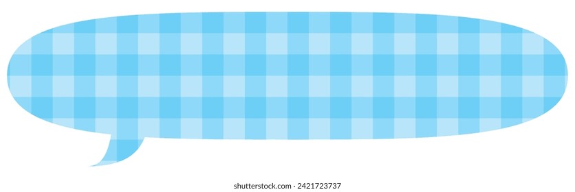 Vector illustration of Speech bubbles 14 [checkered pattern (light blue)]