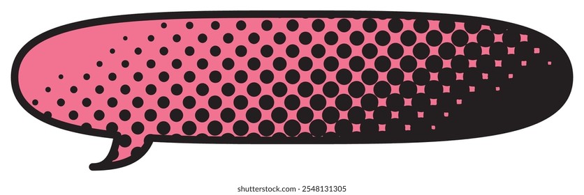 Vector illustration of Speech bubbles 14 [black halftone (pink)]