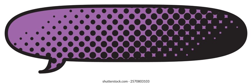 Vector illustration of Speech bubbles 14 [black halftone (purple)]
