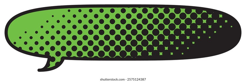 Vector illustration of Speech bubbles 14 [black halftone (green)]