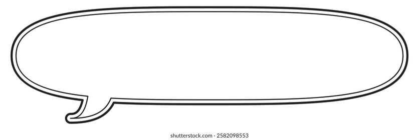 Vector illustration of Speech bubbles 14 [double line (black)]