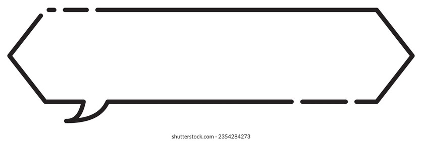 Vector illustration of Speech bubbles 15 [dashed line]