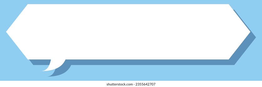 Vector illustration of Speech bubbles 15 [white silhouette and shadow]
