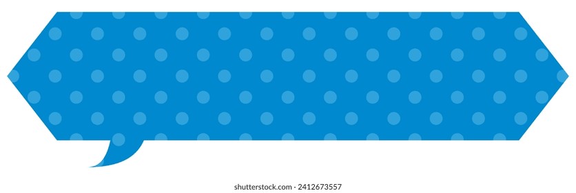 Vector illustration of Speech bubbles 15 [dot pattern (blue)]