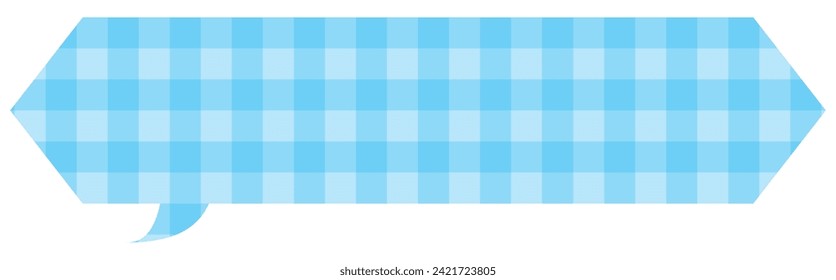 Vector illustration of Speech bubbles 15 [checkered pattern (light blue)]