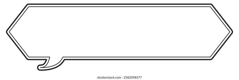 Vector illustration of Speech bubbles 15 [double line (black)]