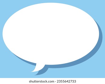 Vector illustration of Speech bubbles 16 [white silhouette and shadow]