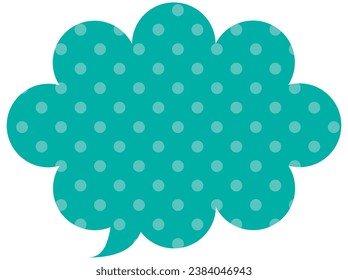 Vector illustration of Speech bubbles 17 [dot pattern (green)]