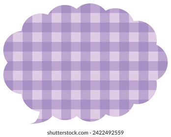 Vector illustration of Speech bubbles 18 [checkered pattern (purple)]