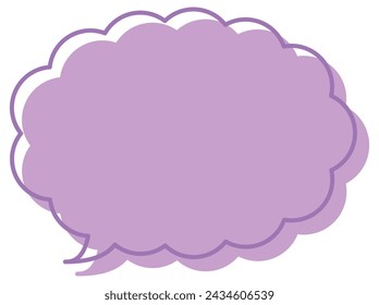 Vector illustration of Speech bubbles 18 [line and fill (purple)]