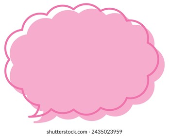 Vector illustration of Speech bubbles 18 [line and fill (pink)]