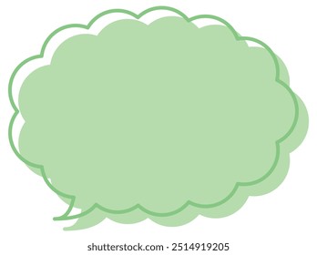 Vector illustration of Speech bubbles 18 [line and fill (green)]