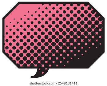 Illustration vectorielle des bulles 19 [demi-teinte noire (rose)]