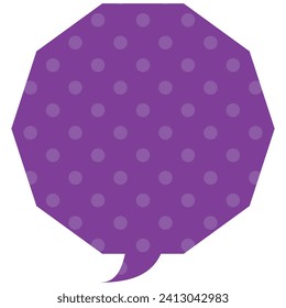 Vector illustration of Speech bubbles 2 [dot pattern (purple)]